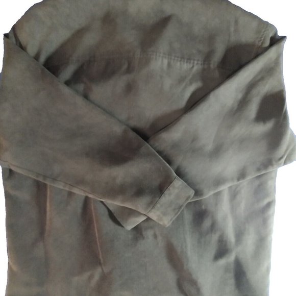 Alan Flusser Wool Black Long Sleeve Mens Large Button Shirt - Picture 4 of 5